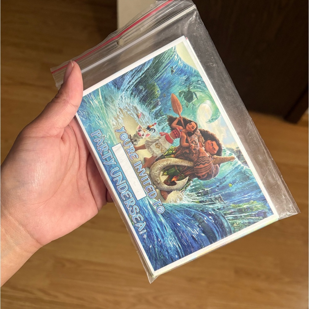 Moana Birthday Invitations